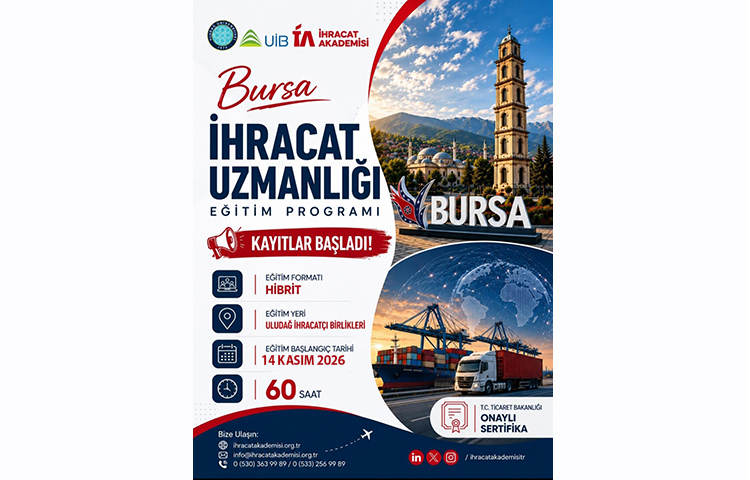 Bursa İhracat Uzmanlığı Eğitim Programı için Kayıtlar Başladı!